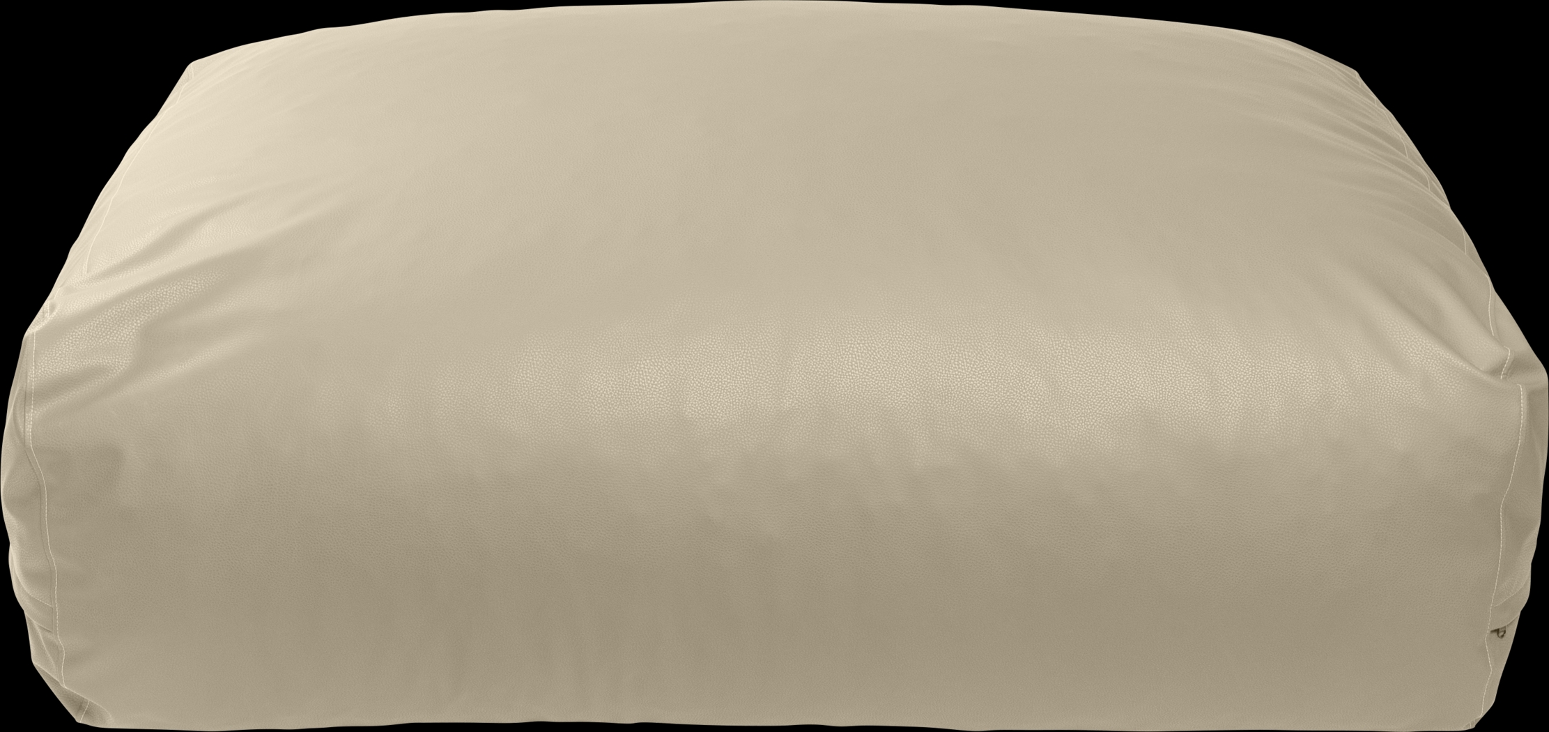 Prasia Beige Large Bean Bag Chair - Thumbnail - Image 1