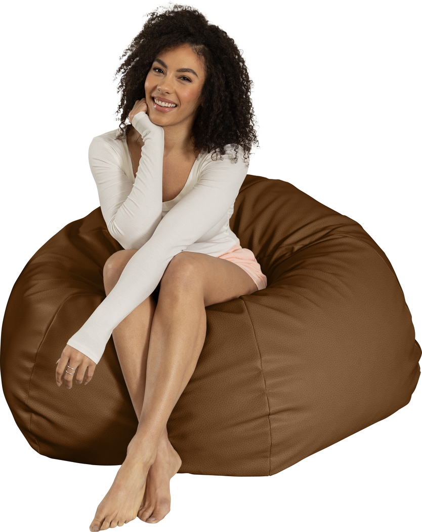 Prasia Walnut Bean Bag Chair - Thumbnail - Image 7