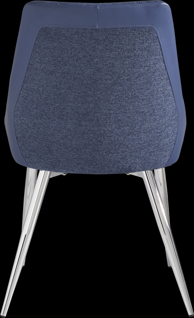 Pressley White 5 Pc Dining Room with Blue Chairs - Thumbnail - Image 6