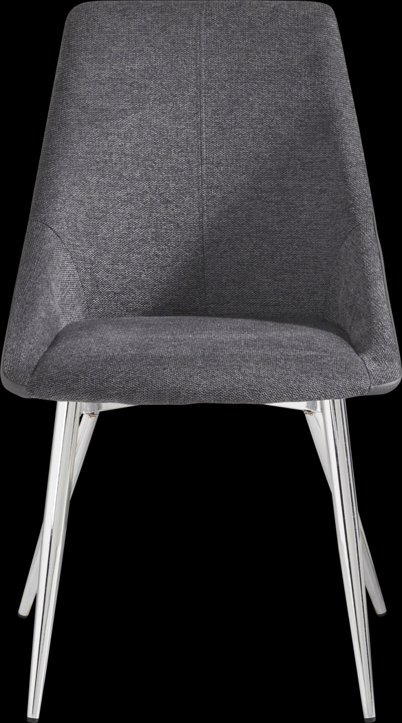 Pressley White 5 Pc Dining Room with Charcoal Chairs - Thumbnail - Image 5