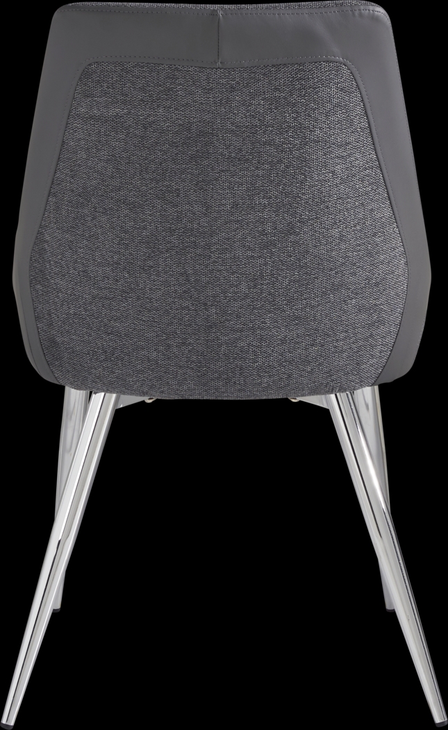 Pressley White 5 Pc Dining Room with Charcoal Chairs - Thumbnail - Image 6