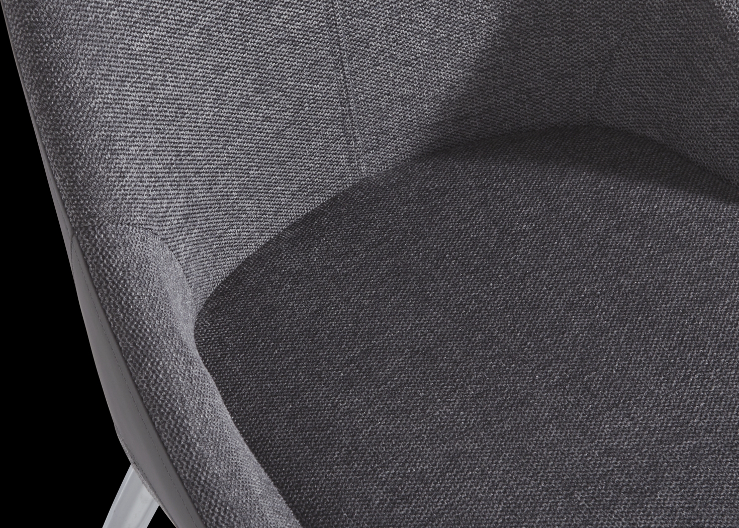 Pressley White 5 Pc Dining Room with Charcoal Chairs - Thumbnail - Image 7