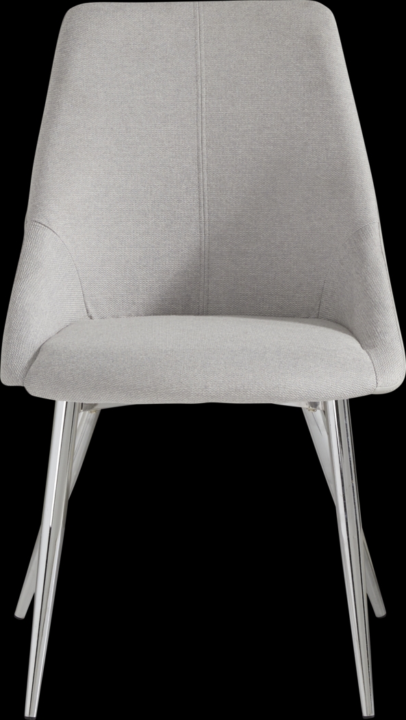 Pressley White 5 Pc Dining Room with Light Gray Chairs - Thumbnail - Image 5