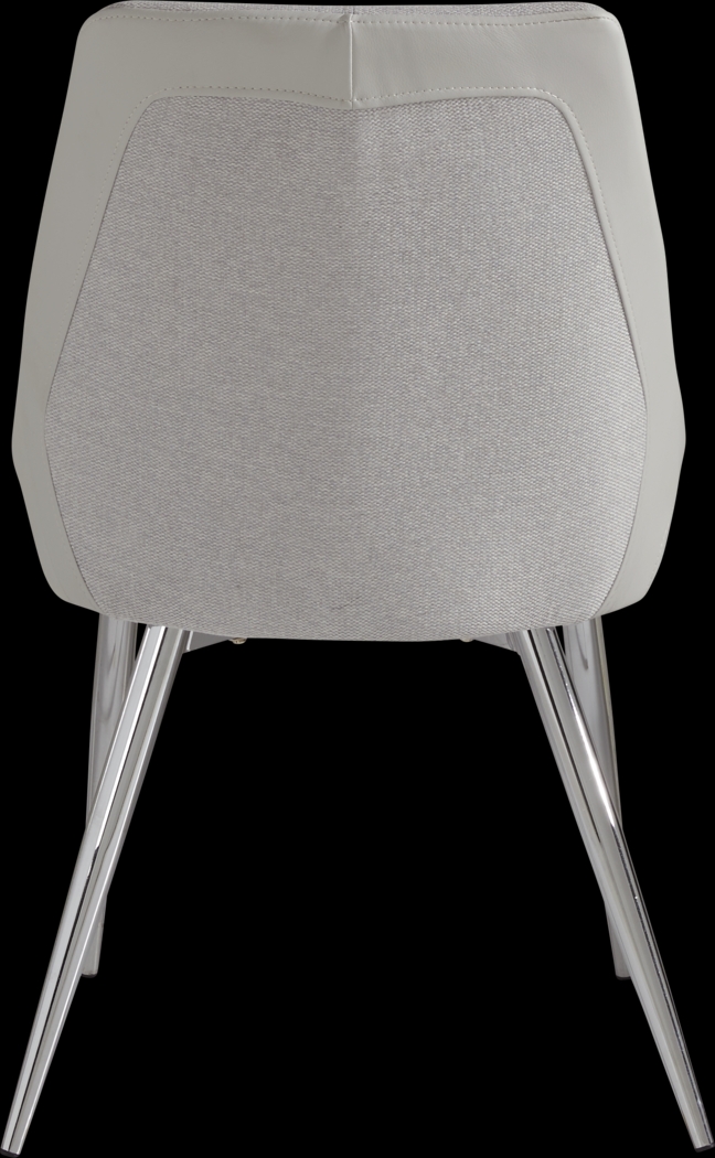 Pressley White 5 Pc Dining Room with Light Gray Chairs - Thumbnail - Image 6