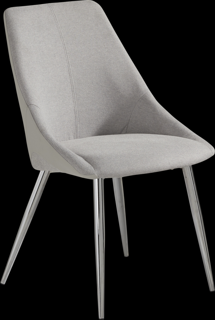 Pressley White 5 Pc Dining Room with Light Gray Chairs - Thumbnail - Image 4