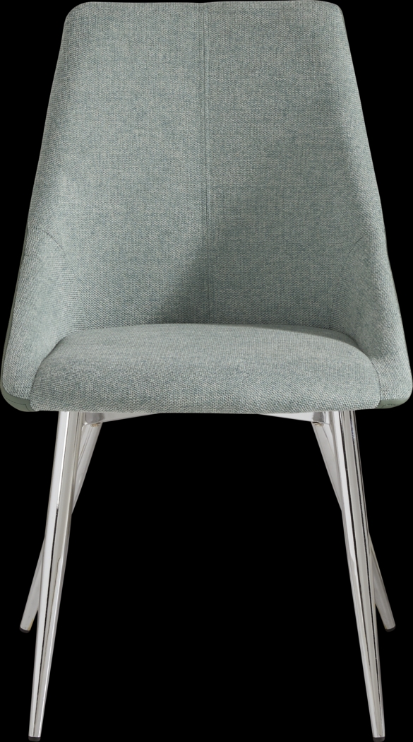 Pressley White 5 Pc Dining Room with Green Chairs - Thumbnail - Image 5