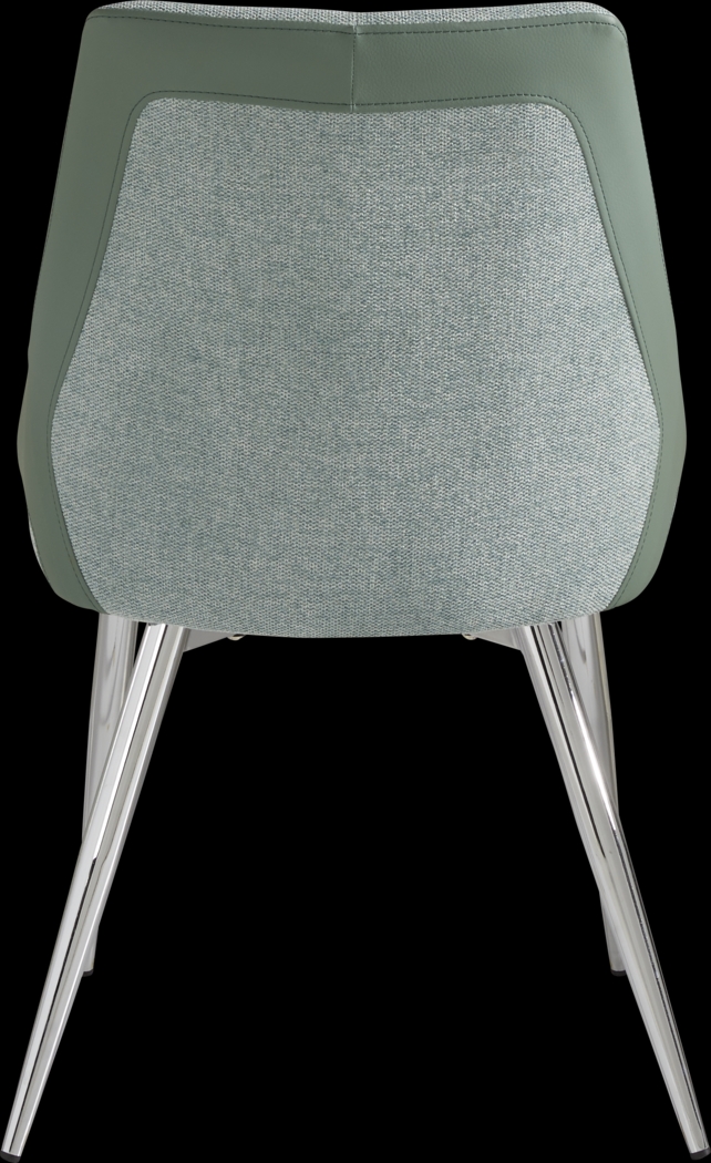 Pressley White 5 Pc Dining Room with Green Chairs - Thumbnail - Image 6