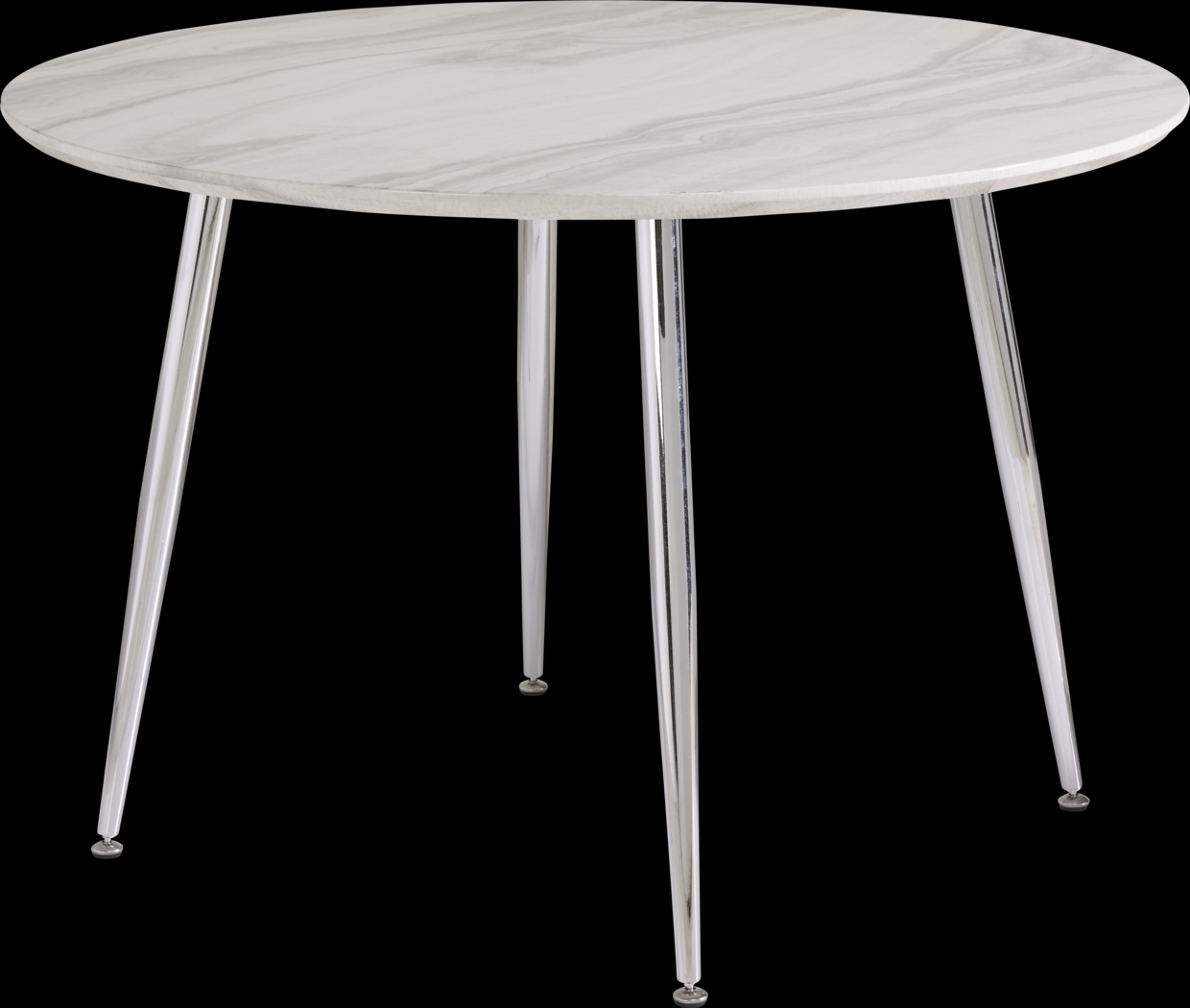 Pressley White 5 Pc Dining Room with Light Gray Chairs - Thumbnail - Image 2