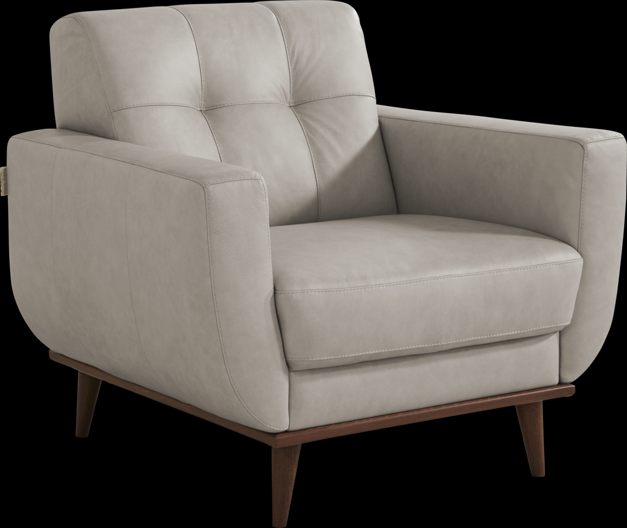 Pressly Place Light Gray Leather 8 Pc Living Room - Thumbnail - Image 6