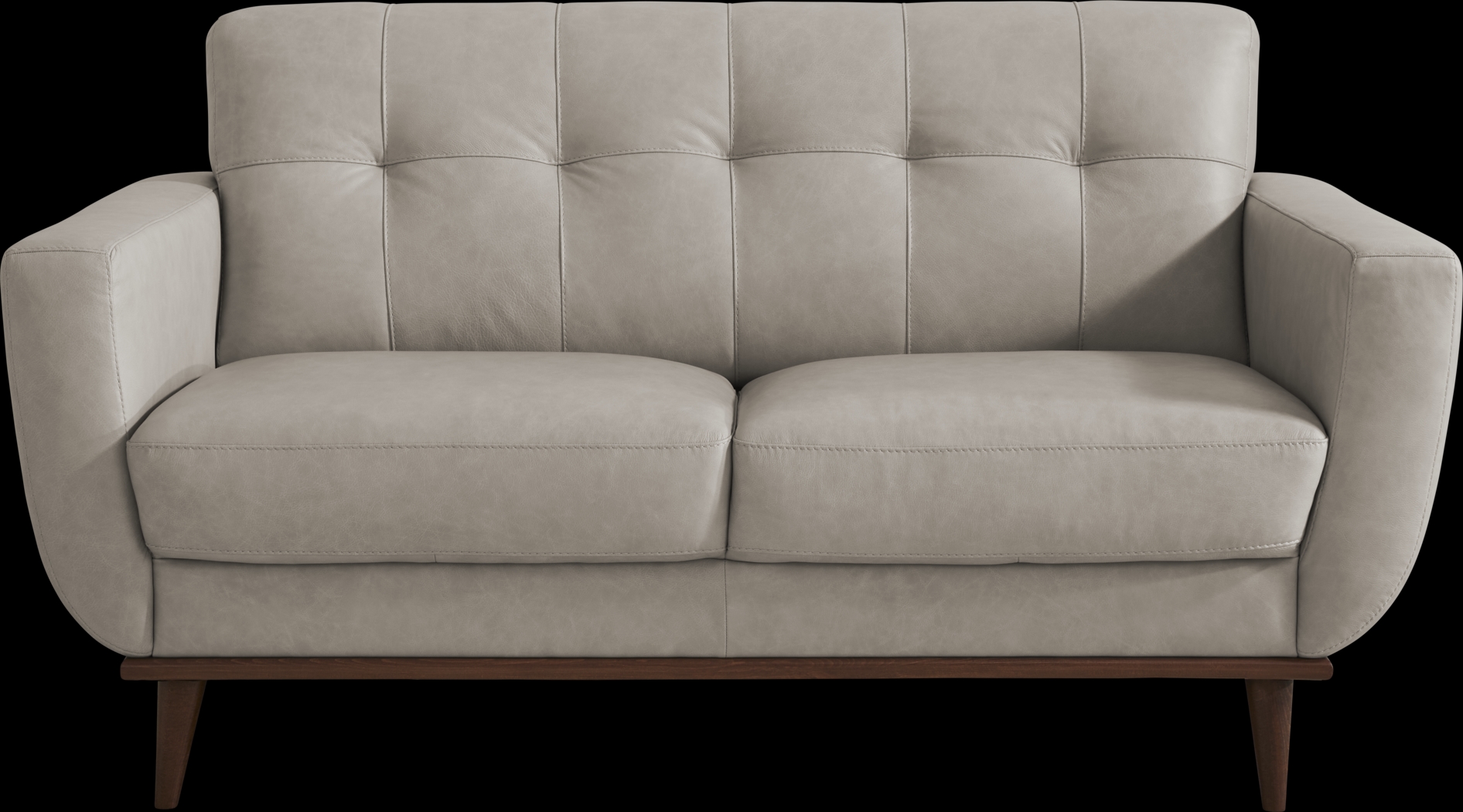 Pressly Place Light Gray Leather 3 Pc Living Room - Thumbnail - Image 4