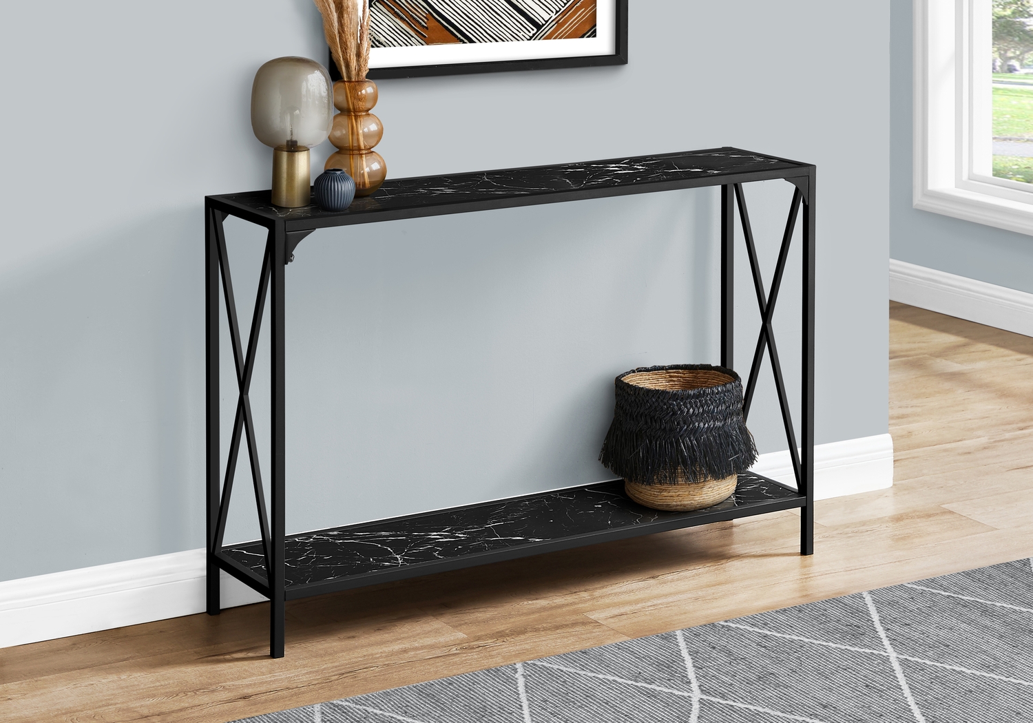 Prestmoor Black Sofa Table - Thumbnail - Image 2