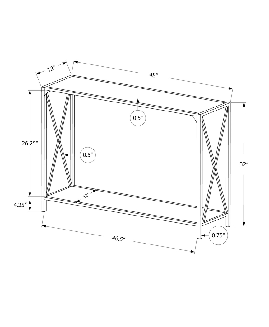Prestmoor Black Sofa Table - Thumbnail - Image 5