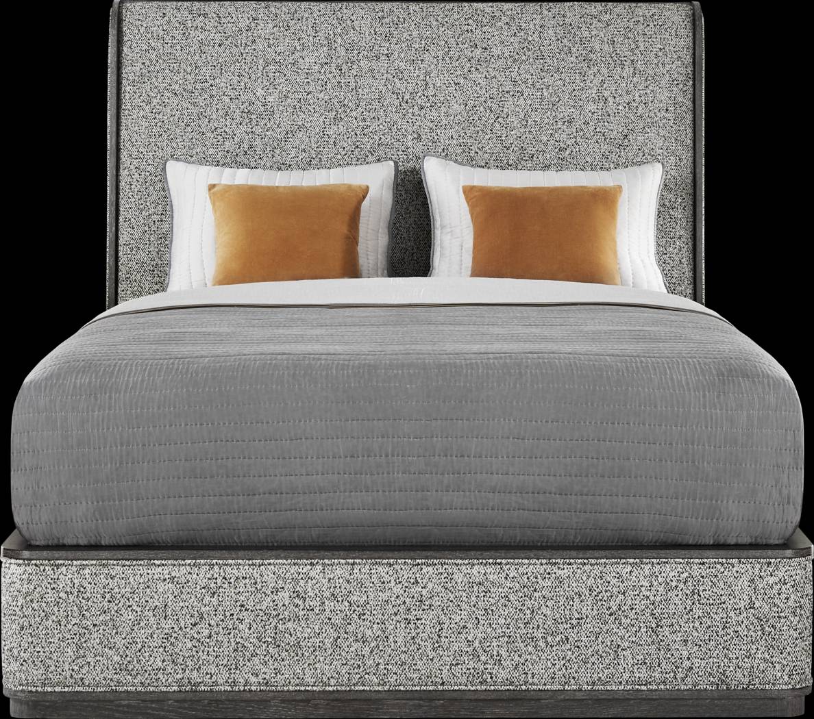 Preston Heights Gray 3 Pc Queen Upholstered Bed - Thumbnail - Image 1