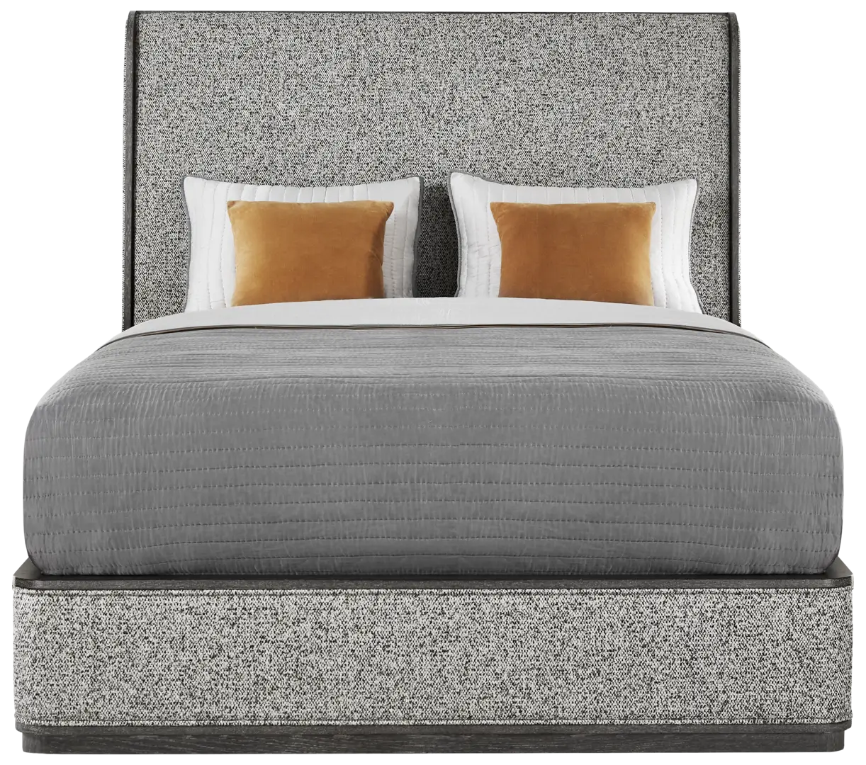 gray 3 pc queen upholstered bed