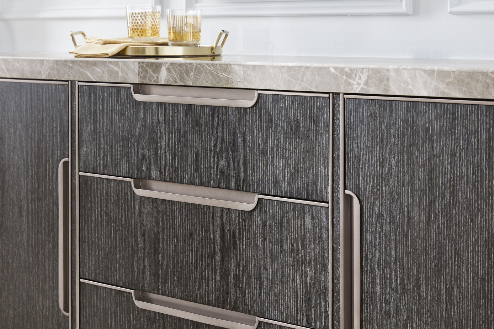 Preston Heights Gray Buffet - Thumbnail - Image 3