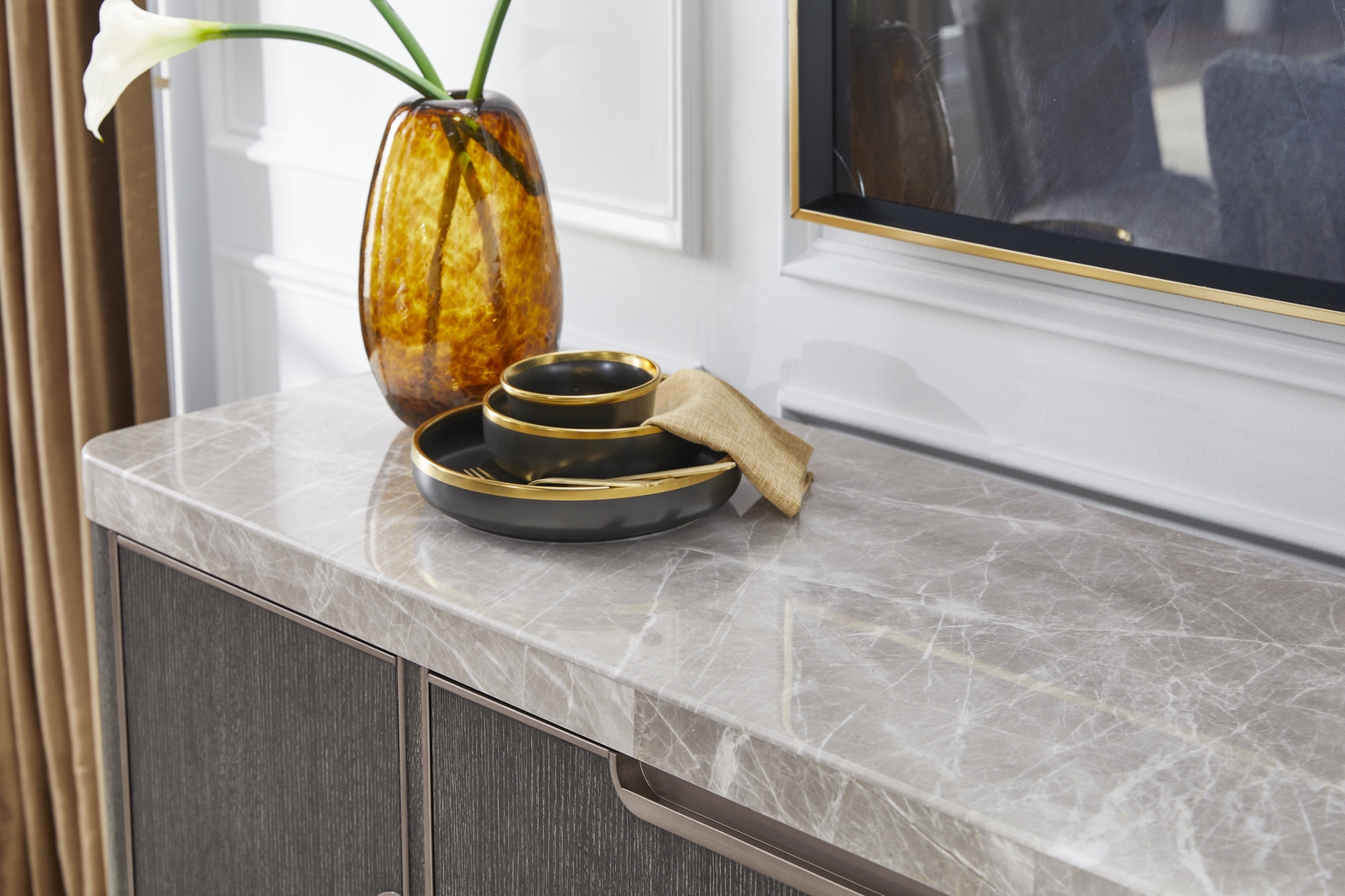 Preston Heights Gray Buffet - Thumbnail - Image 4