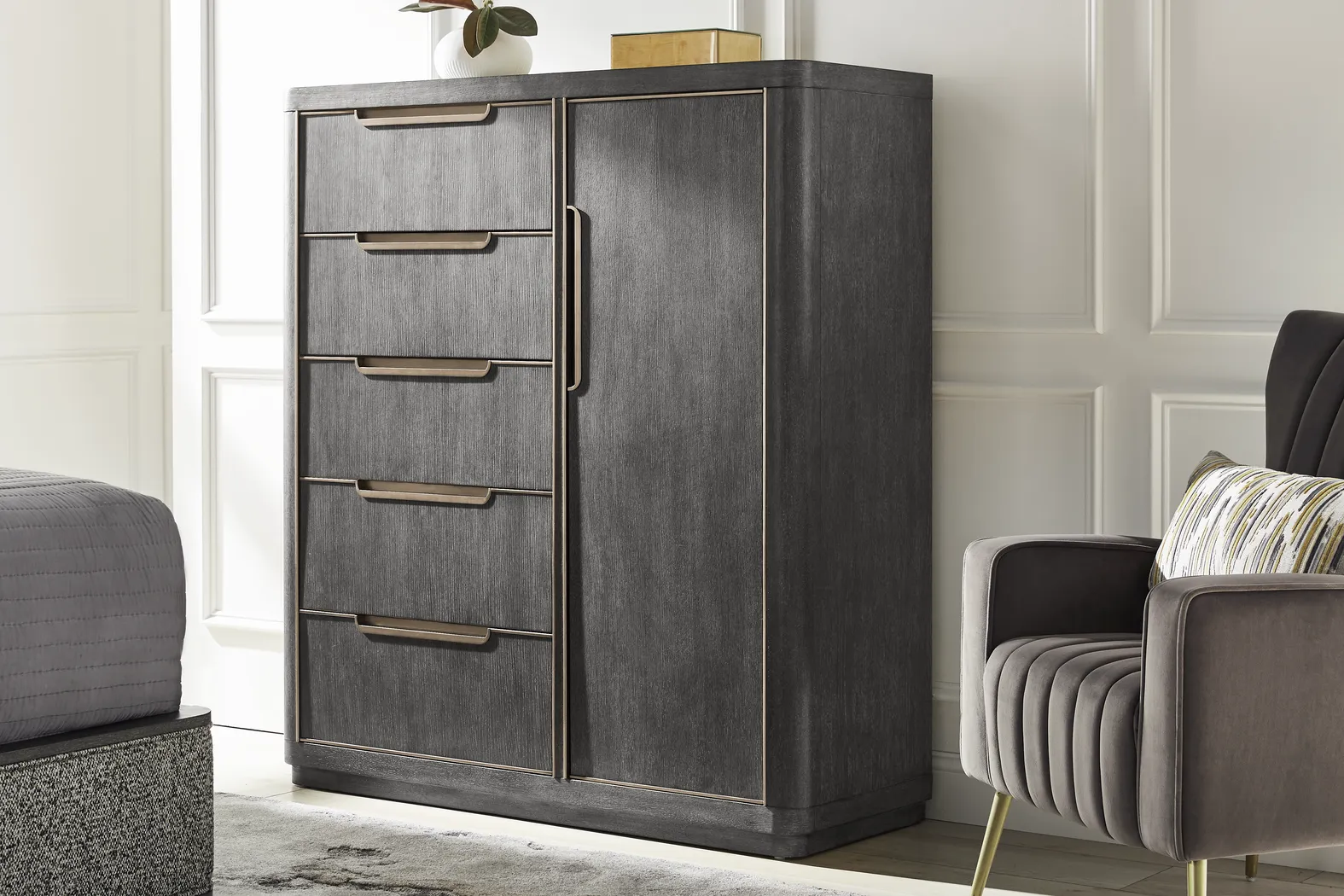 Preston Heights Gray Door Chest - Thumbnail - Image 3