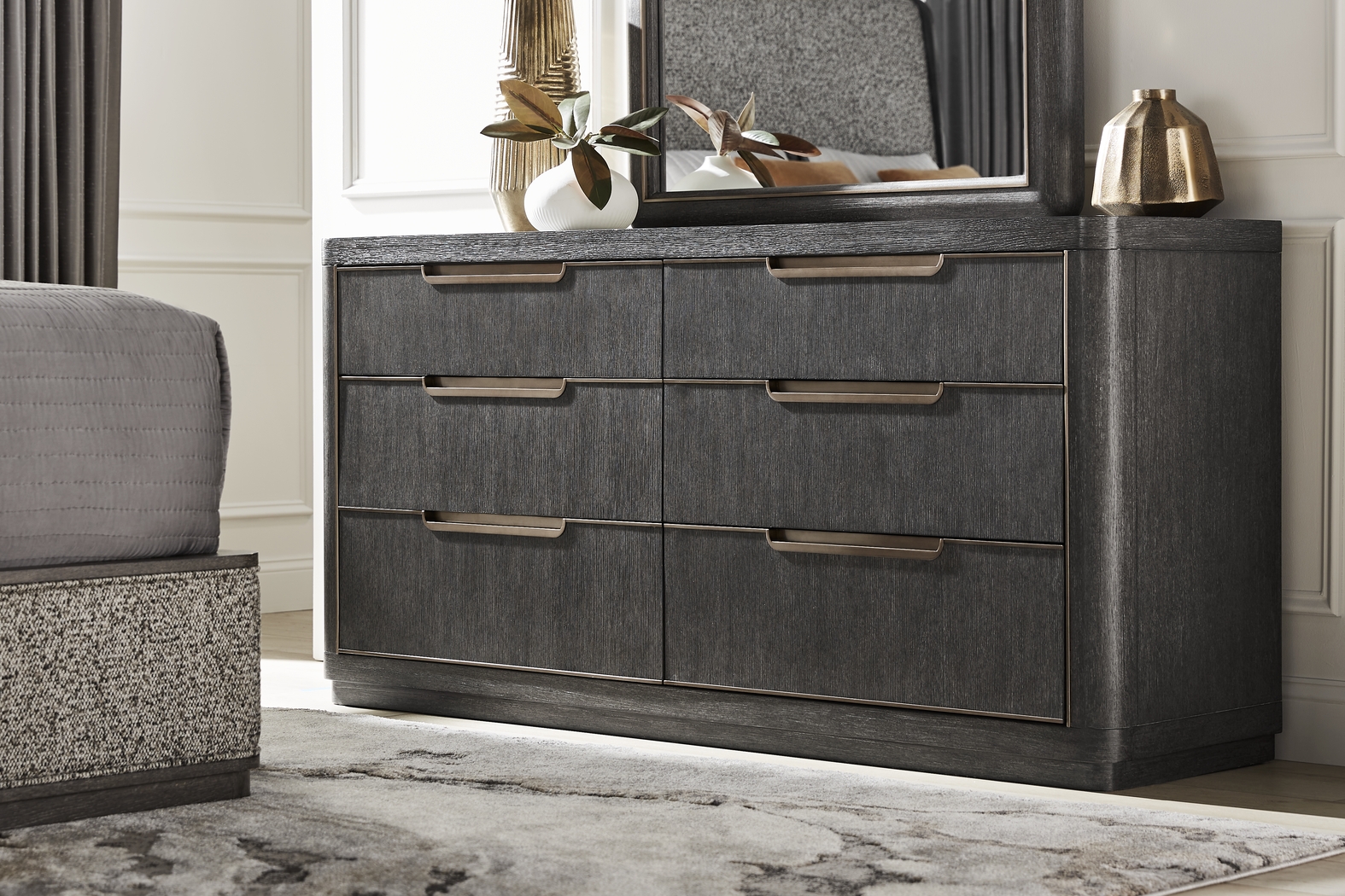 Preston Heights Gray 5 Pc Queen Upholstered Bedroom - Thumbnail - Image 7