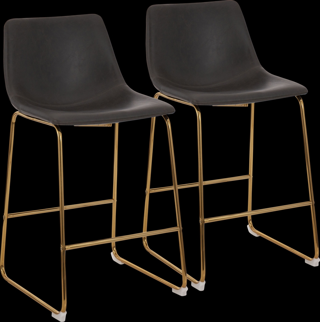 Pridemore I Gray Counter Height Stool, Set of 2 - Thumbnail - Image 1