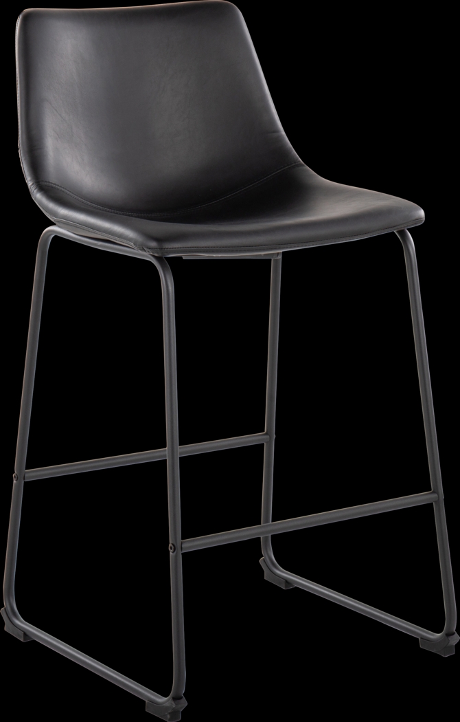 Pridemore II Black Counter Height Stool, Set of 2 - Thumbnail - Image 2