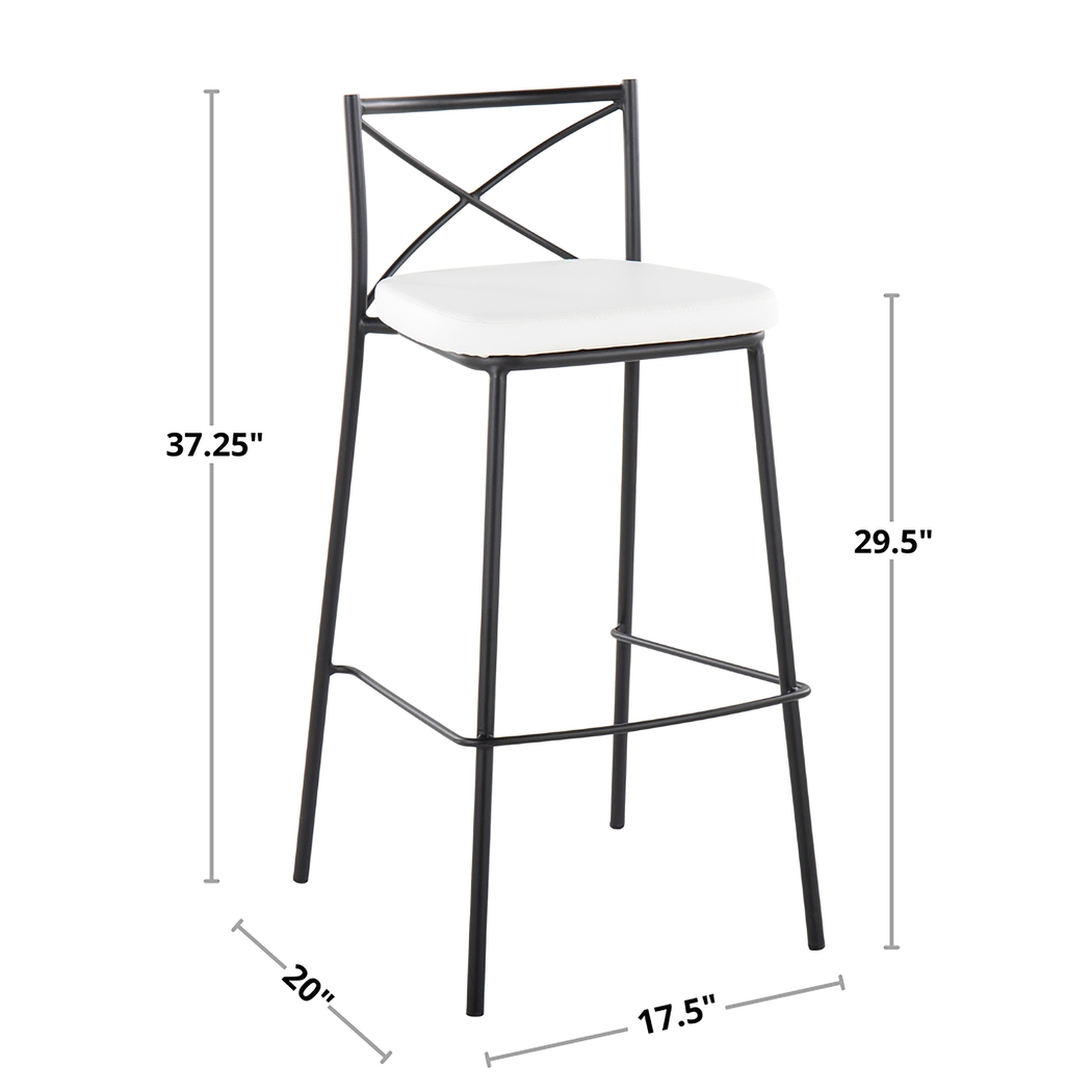 Prienwood White Barstool, Set of 2 - Thumbnail - Image 11