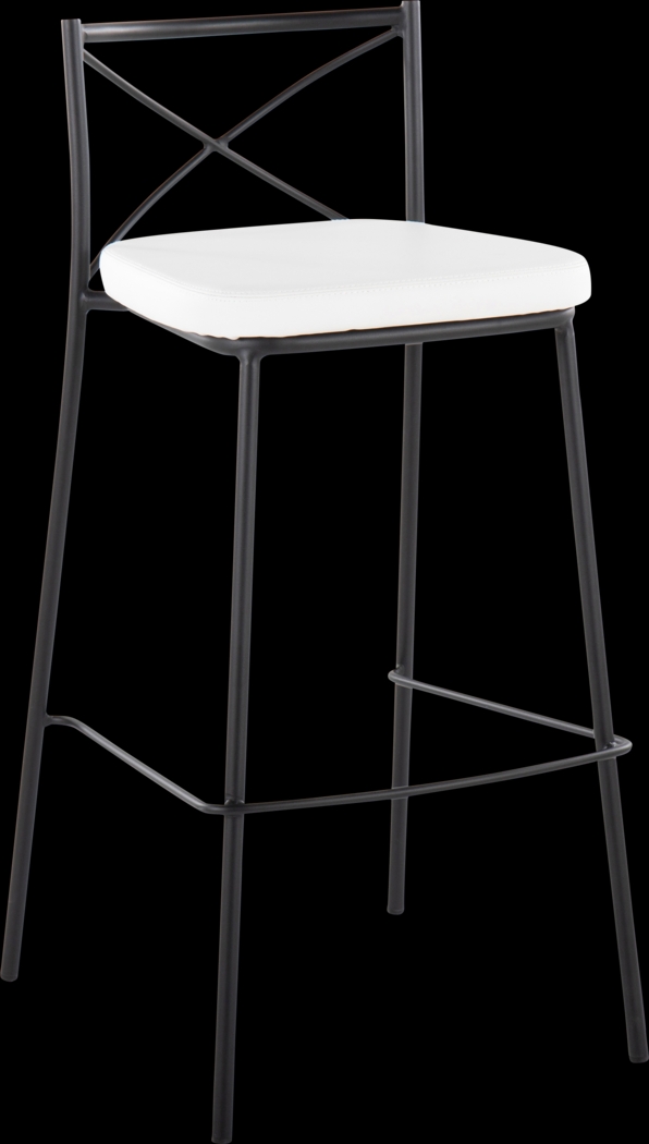 Prienwood White Barstool, Set of 2 - Thumbnail - Image 4