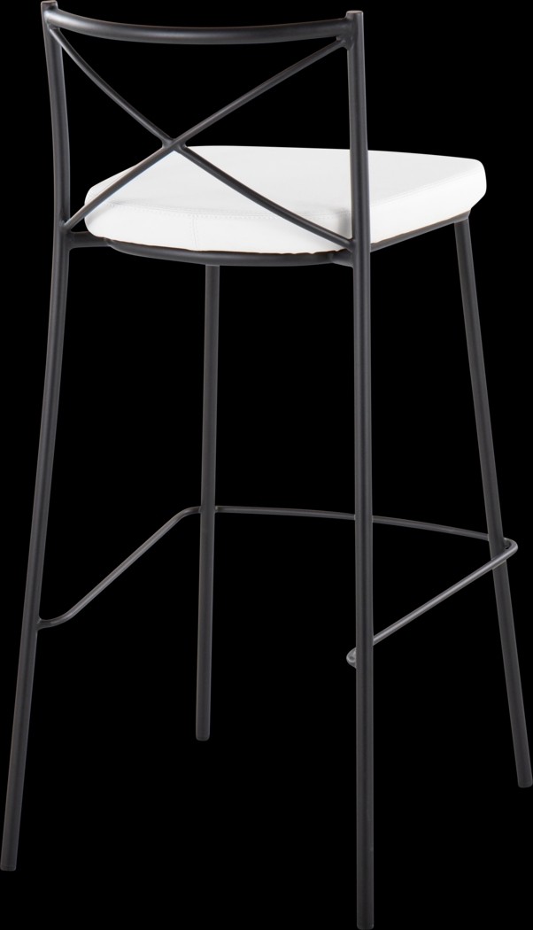 Prienwood White Barstool, Set of 2 - Thumbnail - Image 6