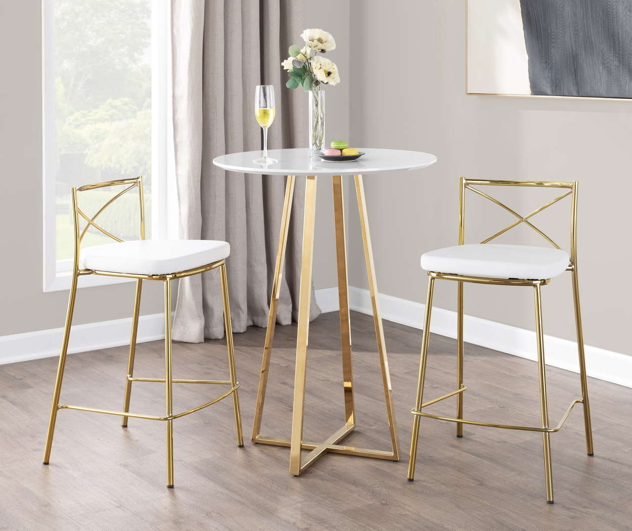 Prienwood White Counter Height Stool, Set of 2 - Thumbnail - Image 5