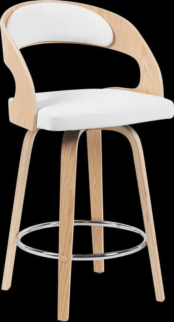 Primegold White Counter Height Stool - Thumbnail - Image 1