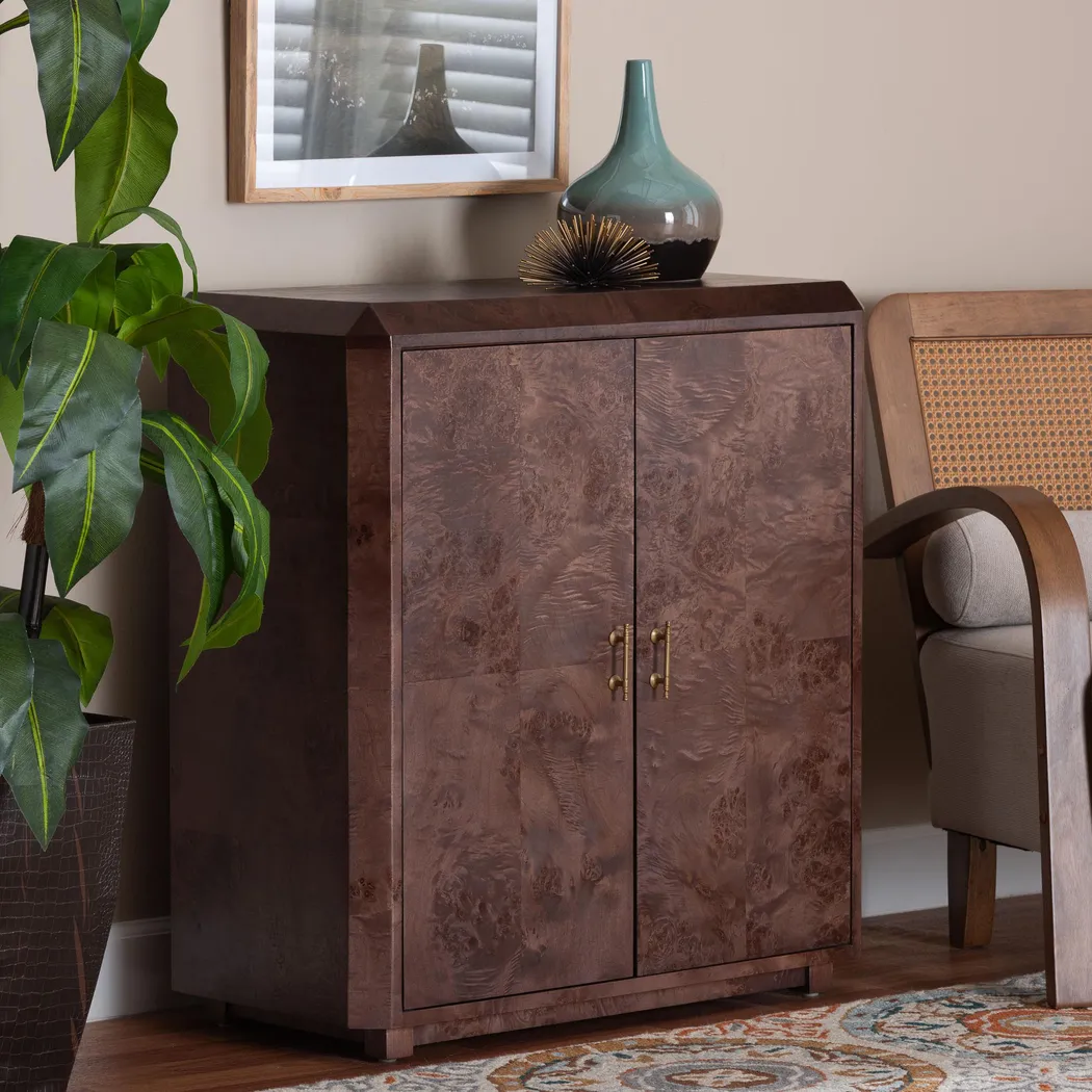 Primsun Dark Brown Accent Cabinet - Thumbnail - Image 2