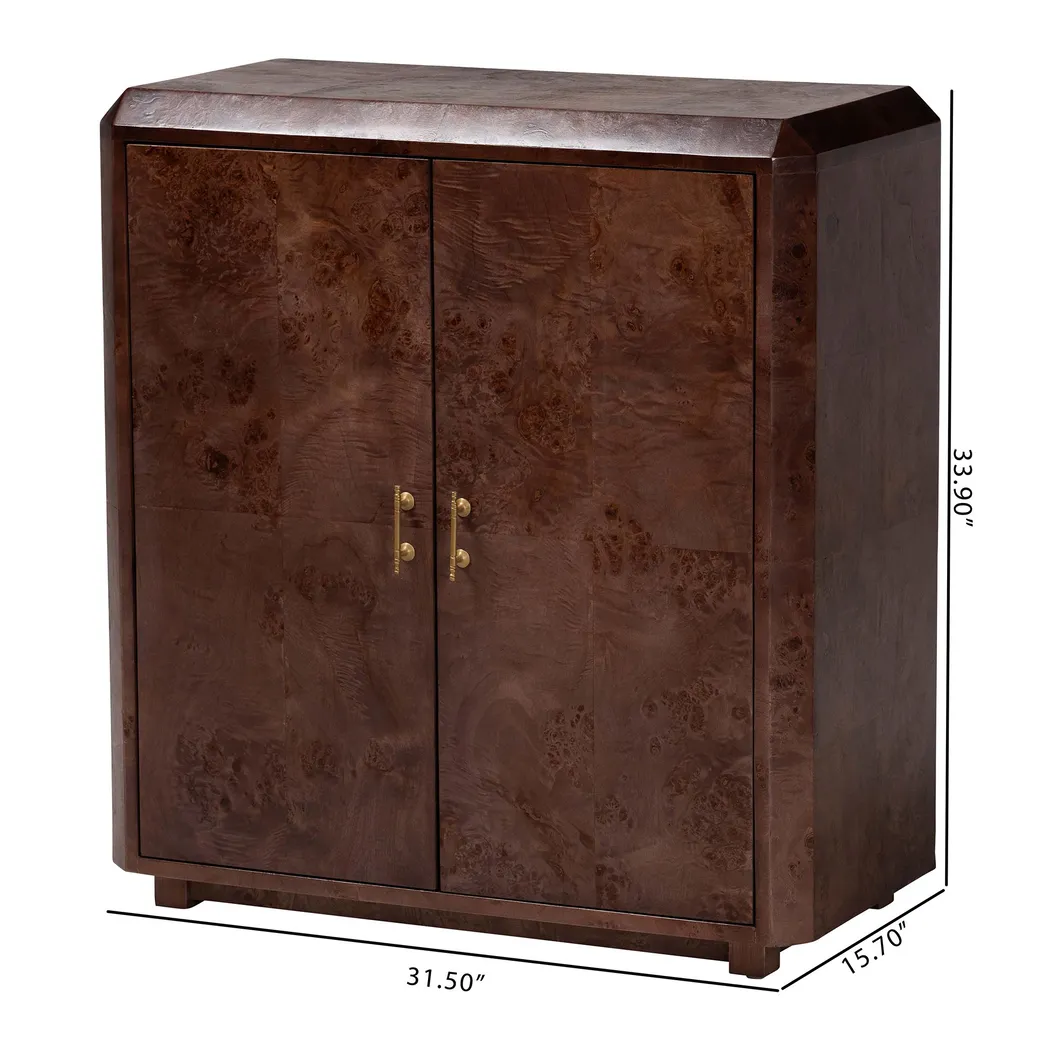 Primsun Dark Brown Accent Cabinet - Thumbnail - Image 3
