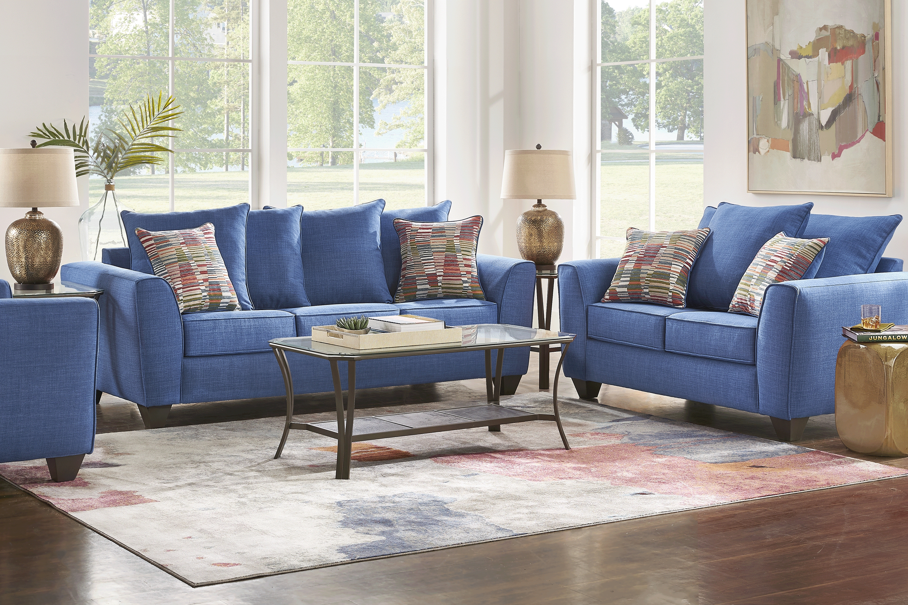 Primwell Place Blue 8 Pc Living Room - Thumbnail - Image 1