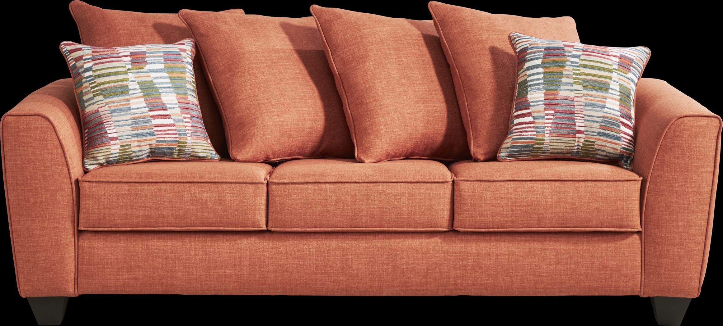 Primwell Place Orange 7 Pc Living Room with Gel Foam Sleeper Sofa - Thumbnail - Image 2