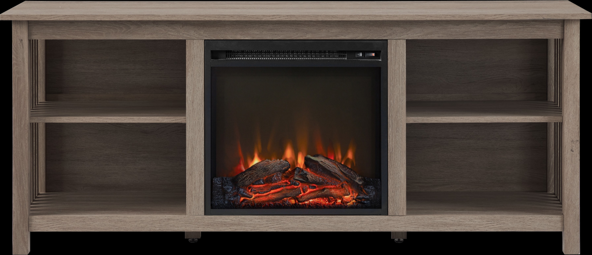 Primwood Driftwood 58 in. Console, With Electric Fireplace - Thumbnail - Image 3