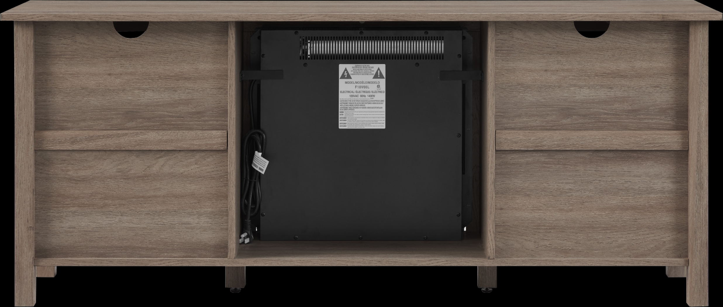 Primwood Driftwood 58 in. Console, With Electric Fireplace - Thumbnail - Image 4