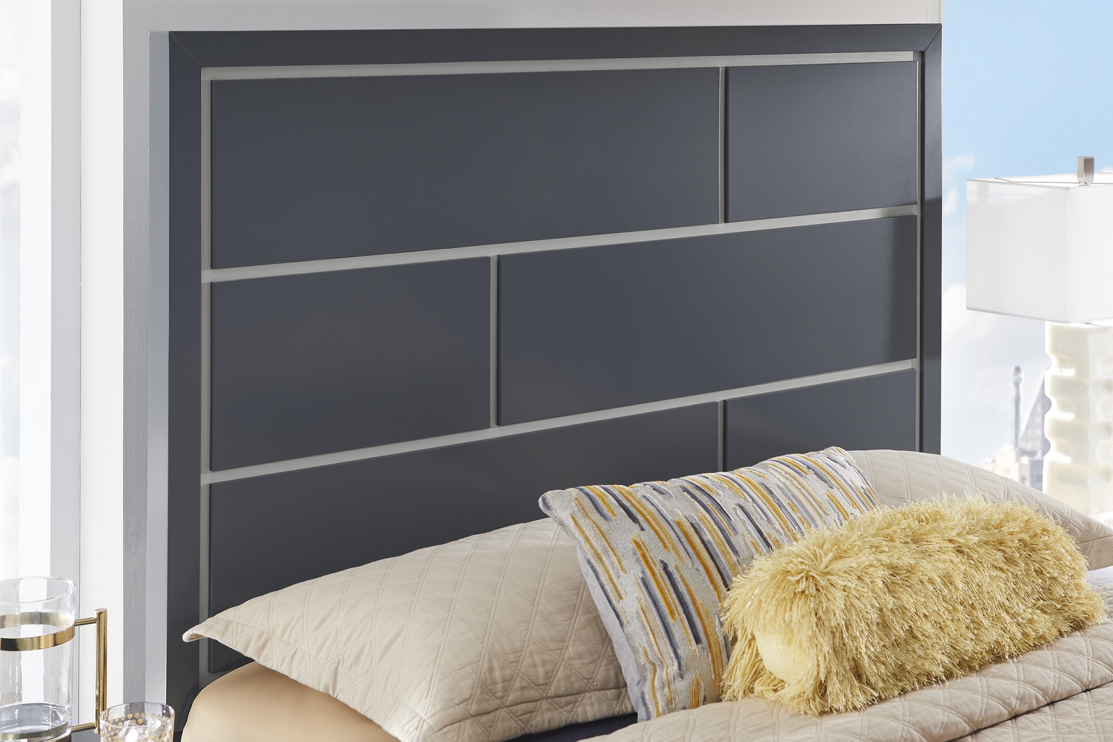 Princeton Hall Blue 5 Pc King Bedroom - Thumbnail - Image 3