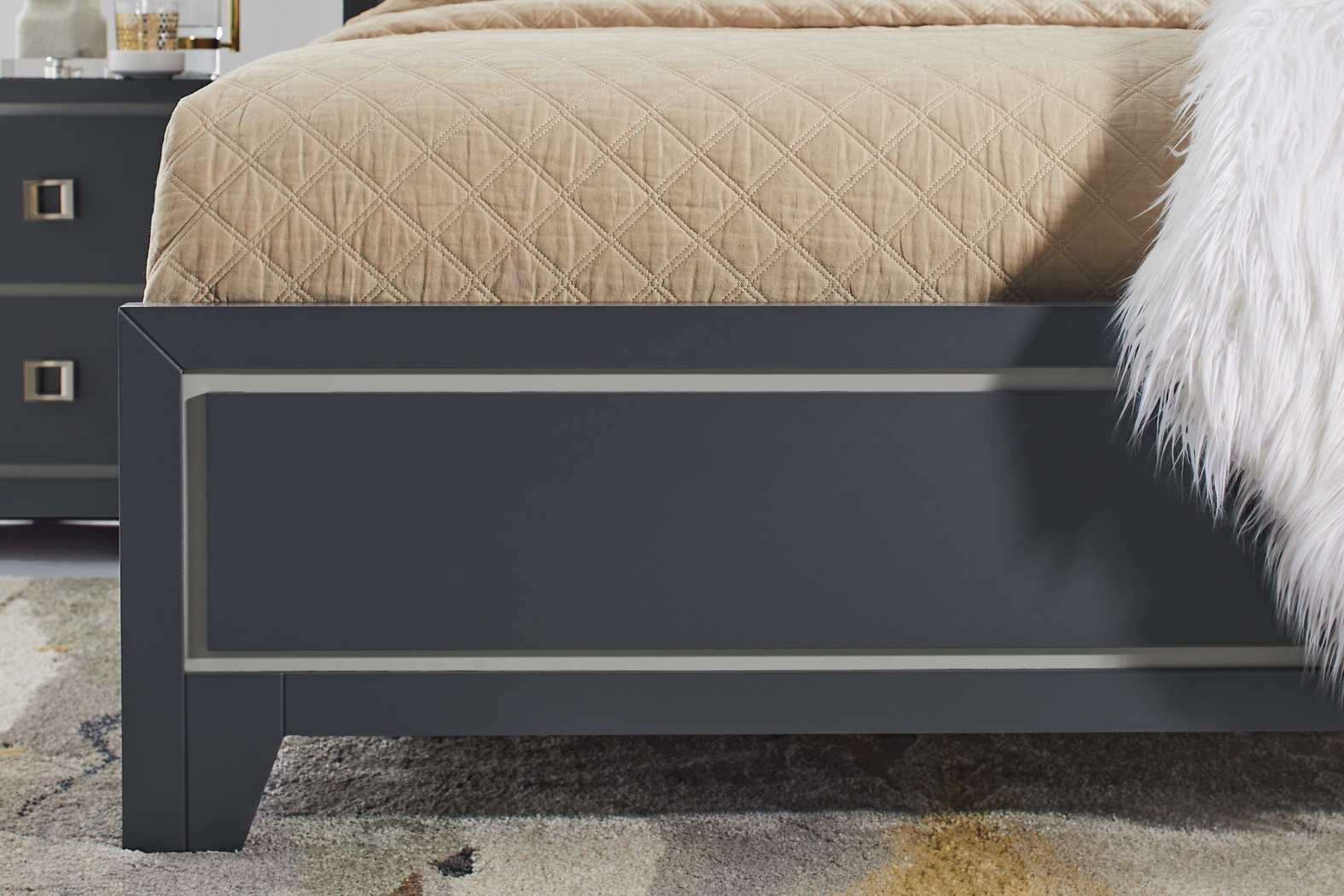 Princeton Hall Blue 5 Pc King Bedroom - Thumbnail - Image 4