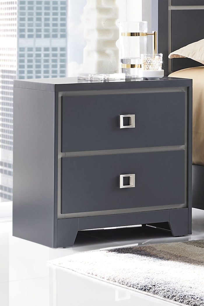 Princeton Hall Blue 5 Pc Queen Bedroom - Thumbnail - Image 5