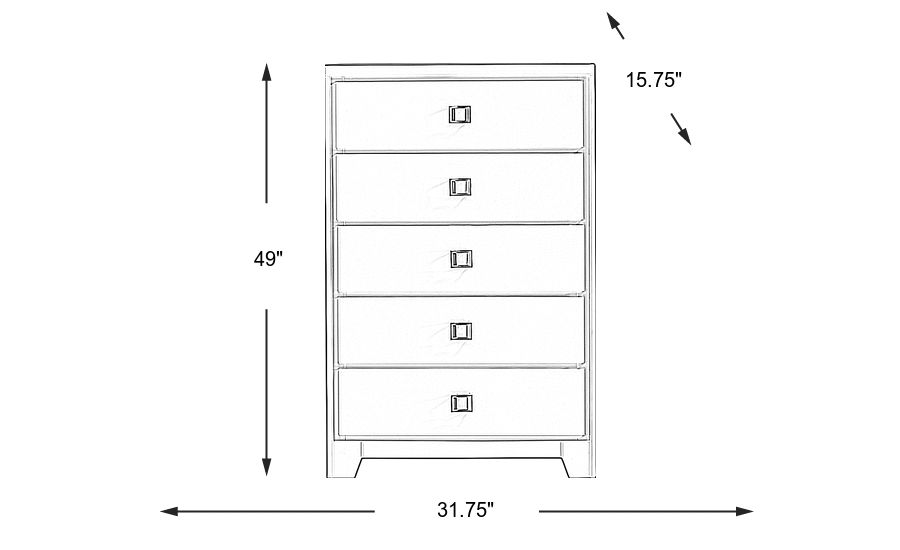 Dimension Image. Please refer to the Dimension Tab on this page for dimension details.