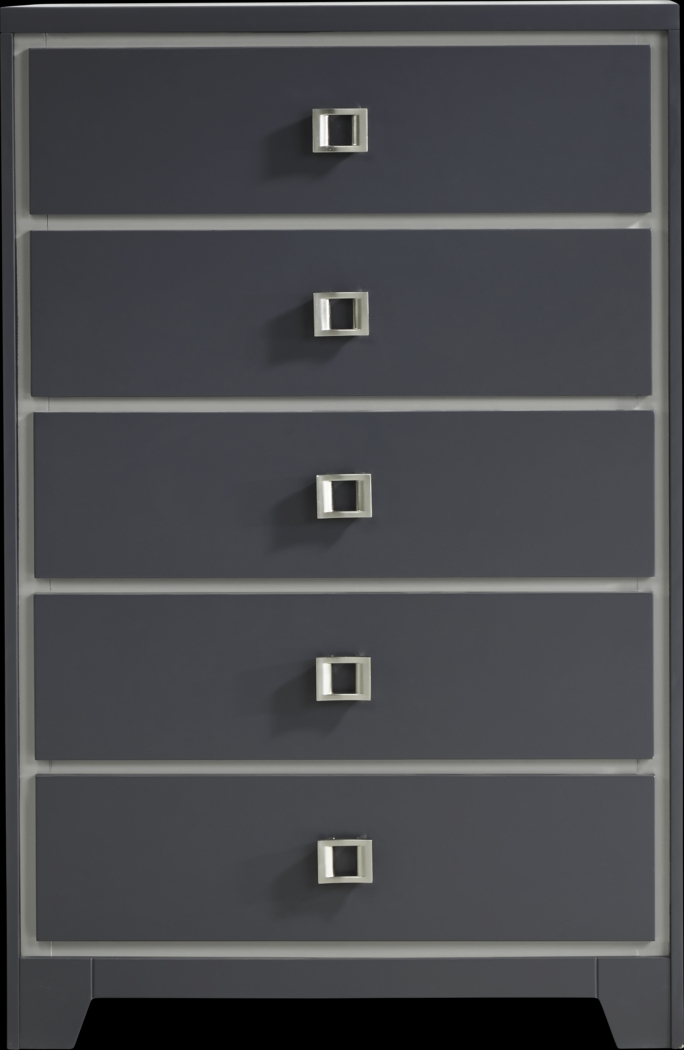 Princeton Hall Blue 5 Pc Queen Bedroom - Thumbnail - Image 3