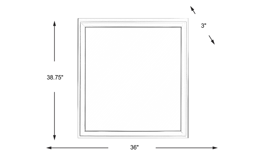 Dimension Image. Please refer to the Dimension Tab on this page for dimension details.
