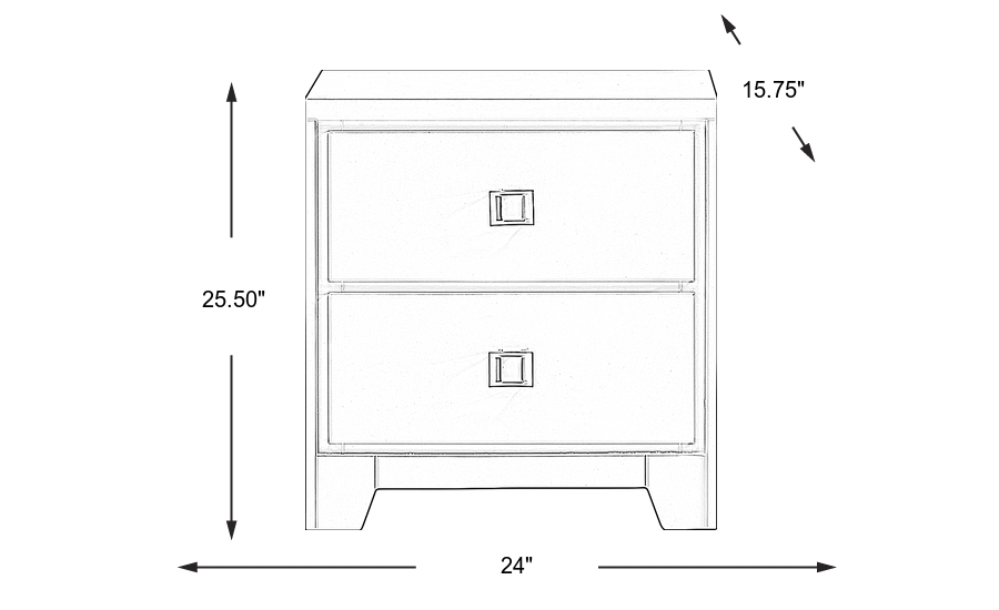Dimension Image. Please refer to the Dimension Tab on this page for dimension details.