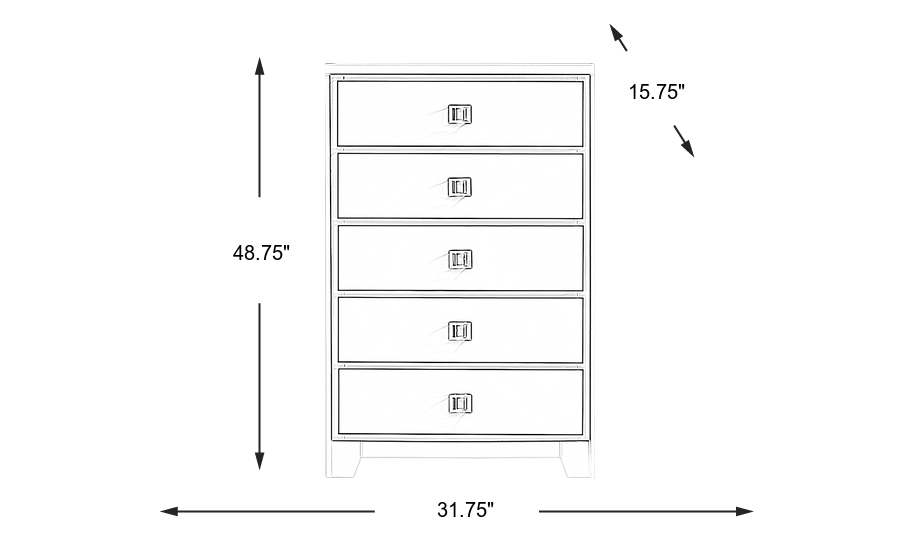 Dimension Image. Please refer to the Dimension Tab on this page for dimension details.
