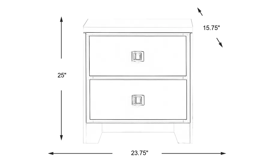 Dimension Image. Please refer to the Dimension Tab on this page for dimension details.