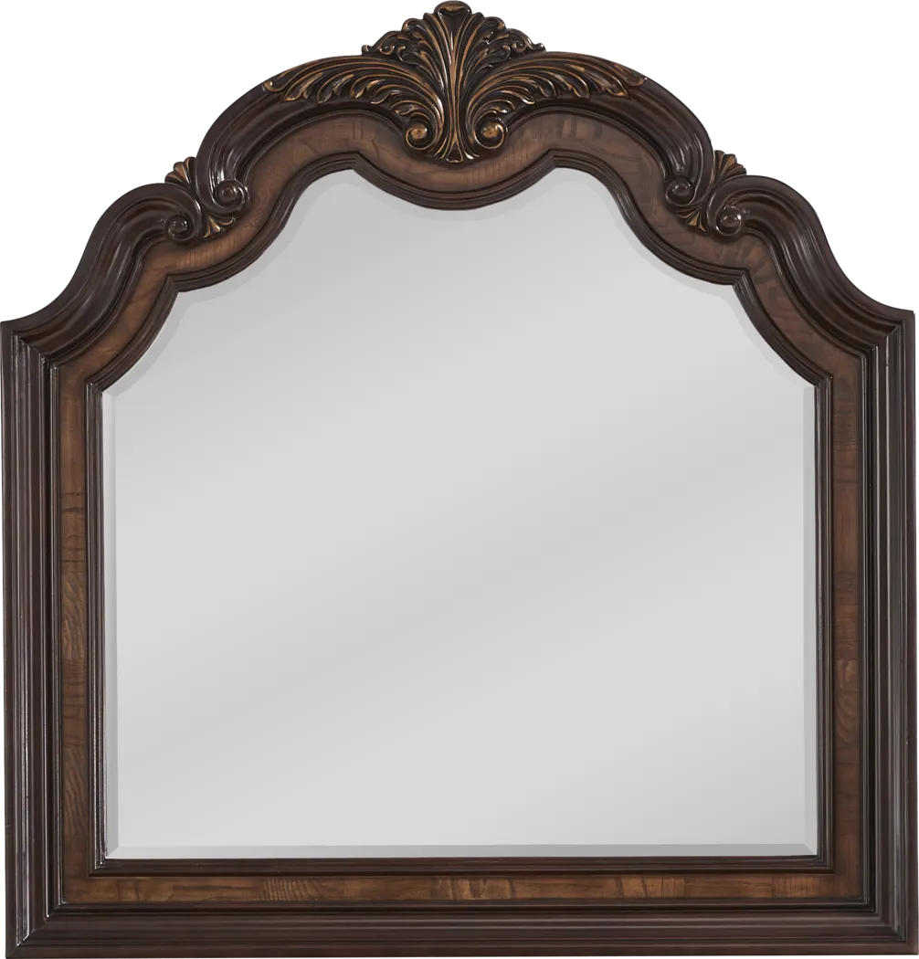 Priscilla Brown Cherry 7 Pc King Sleigh Bedroom - Thumbnail - Image 9