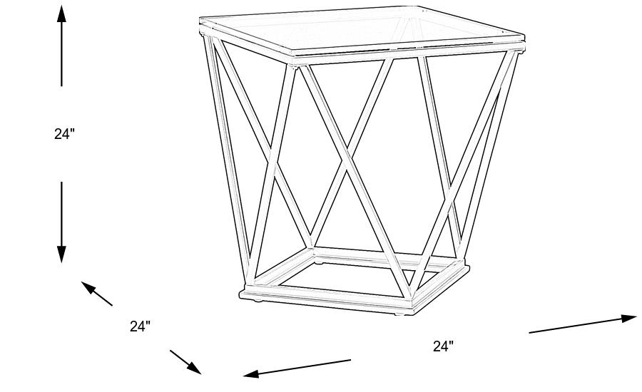Dimension Image. Please refer to the Dimension Tab on this page for dimension details.