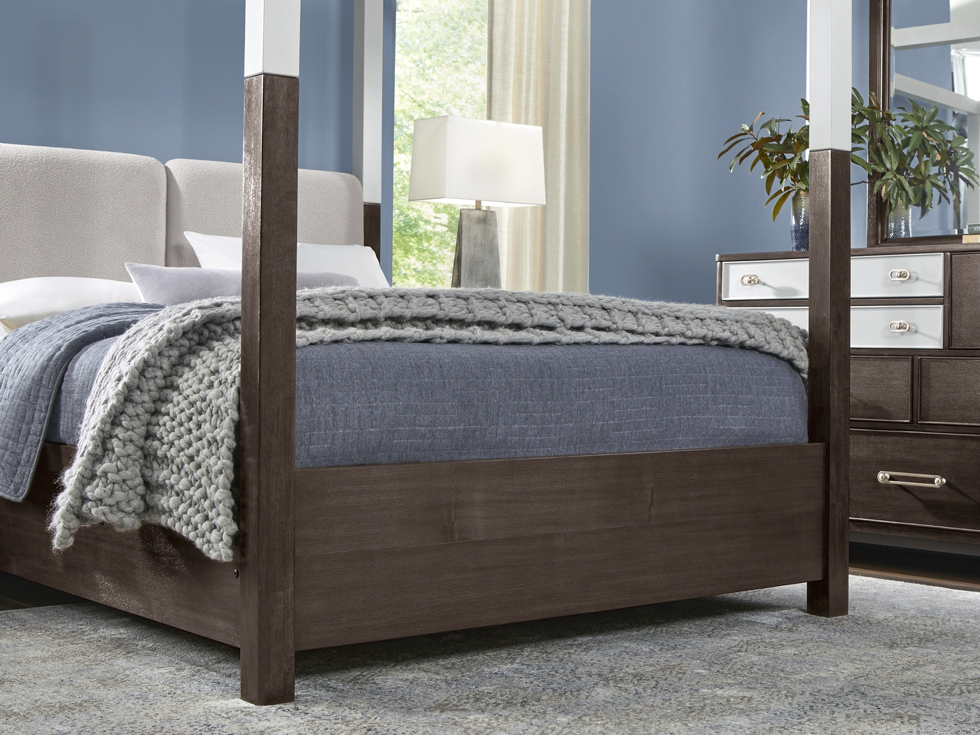 Prospect Heights Dark Brown 5 Pc King Canopy Bedroom - Thumbnail - Image 3