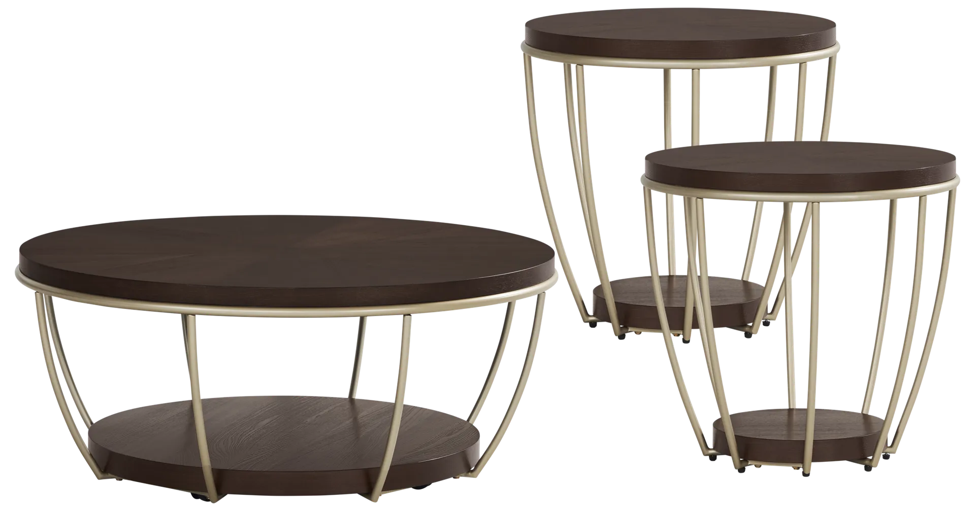 brown cherry 3 pc table set