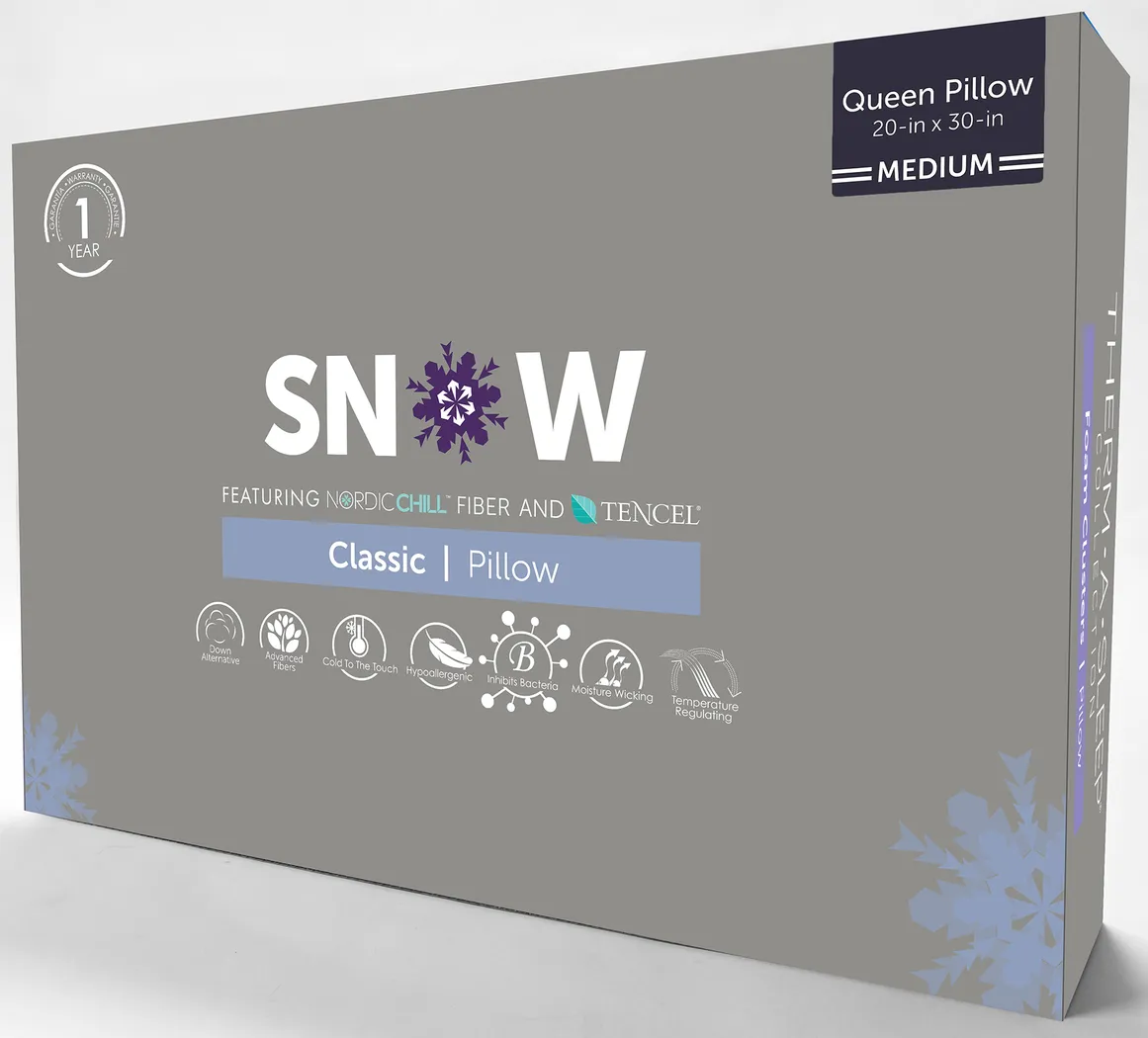 Protect-A-Bed Therm-A-Sleep Snow Classic Cooling Medium Pillow - Thumbnail - Image 3