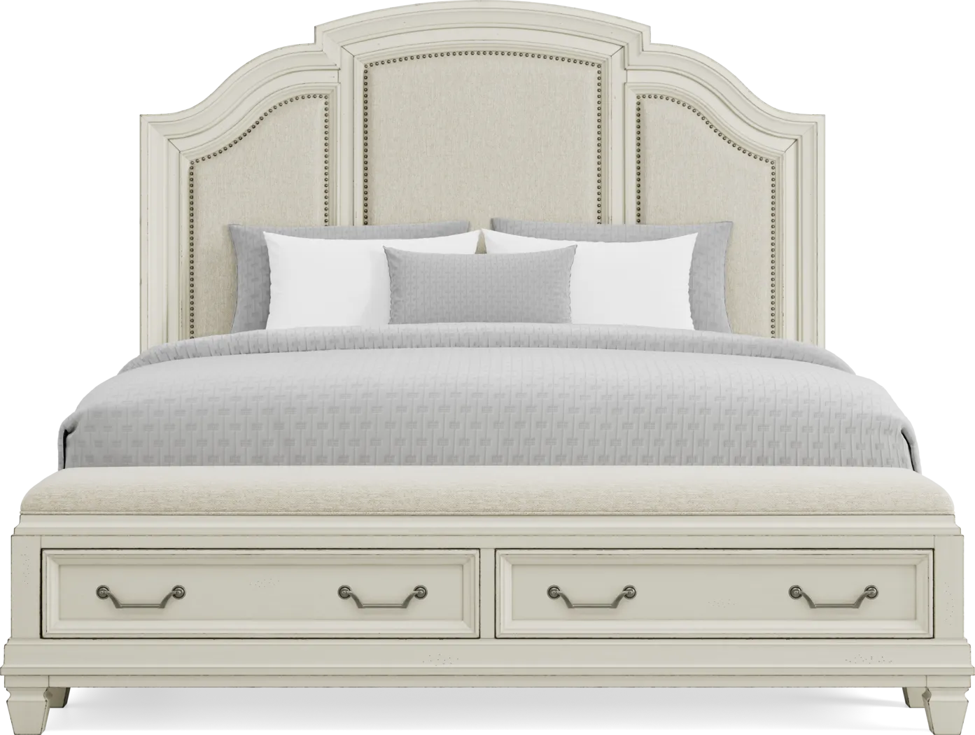 Provence White 7 Pc King Storage Bedroom - Image 3